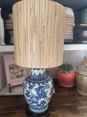 Boho Woven Lamp Shade 10” | Natural Rattan Textured | Neutral Home Decor